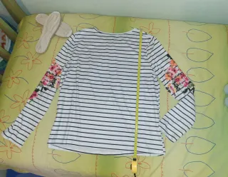 Camiseta rayas flores manga larga Talla L