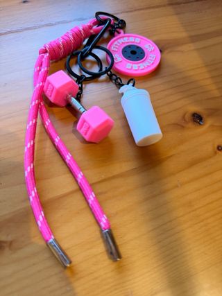 NUEVO Llavero Fitness Mancuerna Disco Shaker