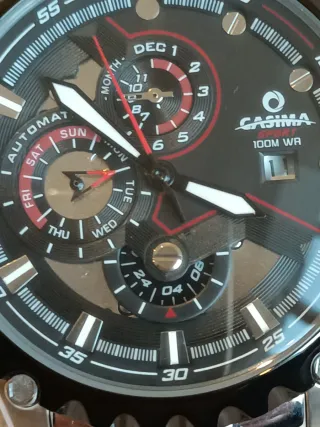 Reloj Casima Cronógrafo Automático Negro/Plata