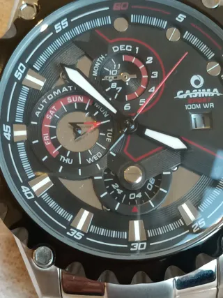 Reloj Casima Cronógrafo Automático Negro/Plata