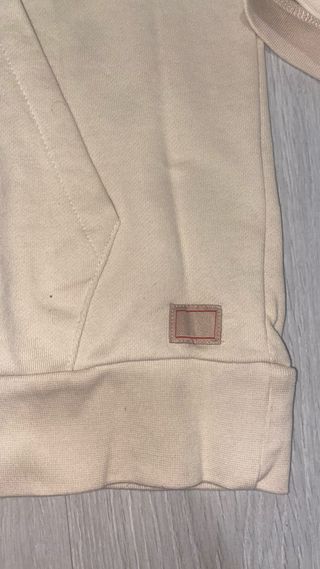 Sudadera Zara Beige y Naranja Cremallera