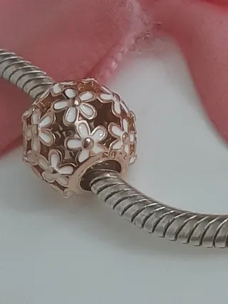 Charm Plata Rose S925 Flores