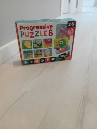 Puzzle infantil Headu 8 progresivos animales 2-5 a