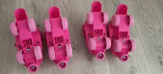 Patines de 4 ruedas rosas Princesas Disney