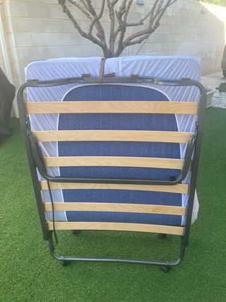 Cama Plegable 200x90 Colchón 10cm grosor con funda