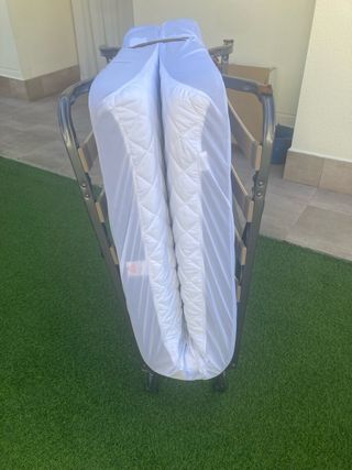 Cama Plegable 200x90 Colchón 10cm grosor con funda