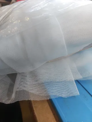 Falda de mesa blanca para mesa redonda