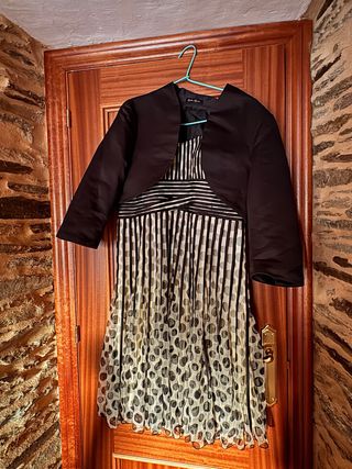 Conjunto vestido y torera para evento