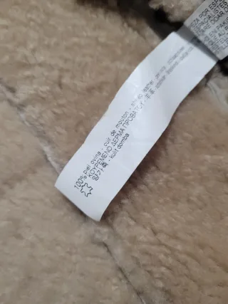 Chaqueta Biker Piel Zara Marrón Talla XS