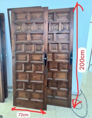 Puertas madera maciza interior (2uds)