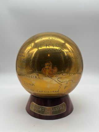 Globo Terraqueo Laton Antiguo