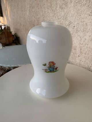 Tulipa de cristal con dibujos infantiles