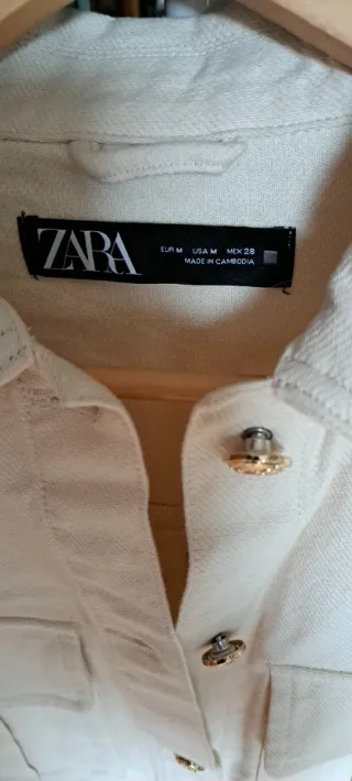 Cazadora Zara Algodón Beige