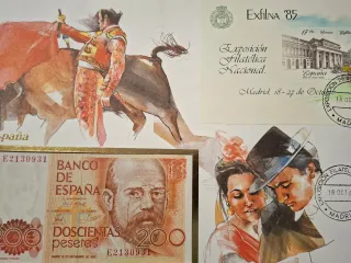 Exposición Filatelia Nacional '85 con billete