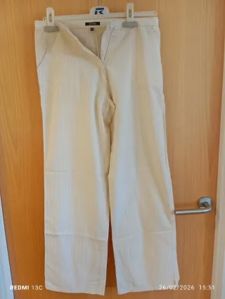 Pantalones beige verano talla 38