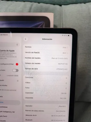 iPad Air 11 2025 Celular M3 NUEVO