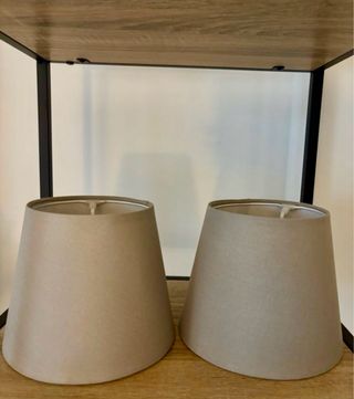 2 Pantallas Lámpara Ikea Beige Tela