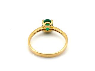 E1803073-78 Anillo Oro 18k con Circonita Verde