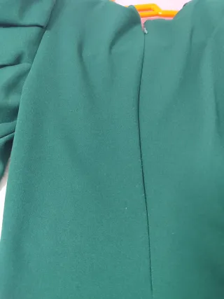 Vestido midi verde botella