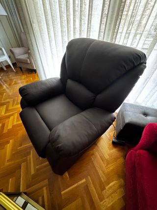 Sillón Eléctrico Articulado Cuero Negro