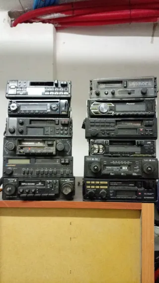 Radio Casete Coche Negro/Plata