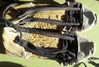 Esparteñas Falleras Beige y Negras