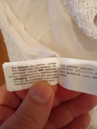 Vestido Zara bufanda crudo Talla M