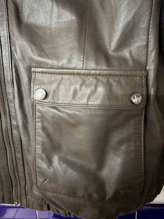 Chaqueta Piel Cortefiel Mujer XXL Verde Oliva