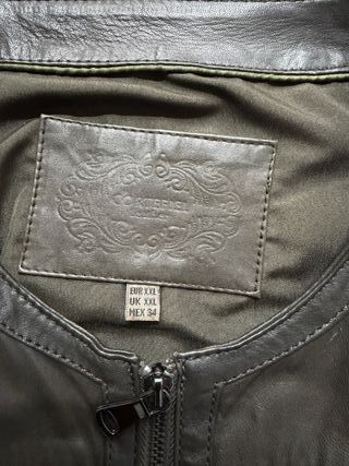 Chaqueta Piel Cortefiel Mujer XXL Verde Oliva
