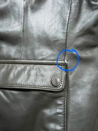 Chaqueta Piel Cortefiel Mujer XXL Verde Oliva