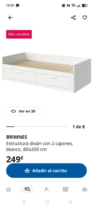 Cama nido 80x200 con colchones Ikea