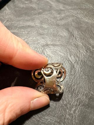 Anillo Tous Plateado Talla 12