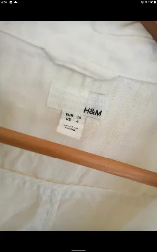 Blazer blanco H&M Talla 34