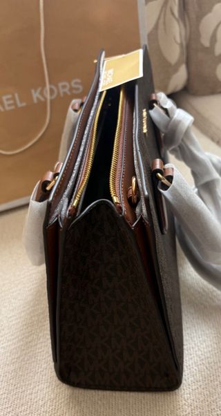 Bolso Michael Kors Marrón y Dorado Nuevo