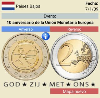 Monedas 2 euros Países Bajos - Holanda
