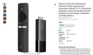 Xiaomi TV Stick 4K Android TV + accesorios viaje