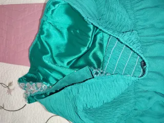 Vestido largo turquesa