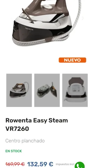 Plancha Vapor Rowenta Easy Steam VR7260