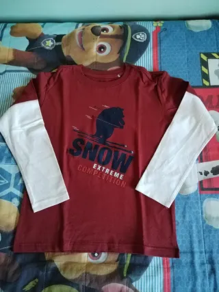 Lote 12 camisetas niño manga larga T.9-10