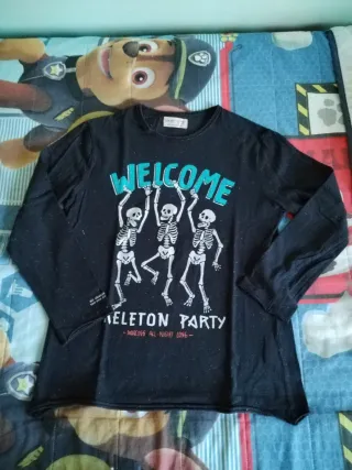 Lote 12 camisetas niño manga larga T.9-10