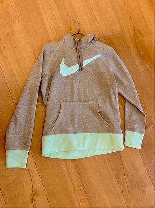 Sudadera Nike Gris y verde menta