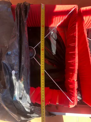 Lámpara de techo doble tela y metal