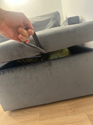 Sofá Cama Chaise Longue Reversible Gris