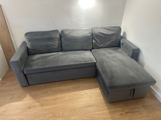 Sofá Cama Chaise Longue Reversible Gris