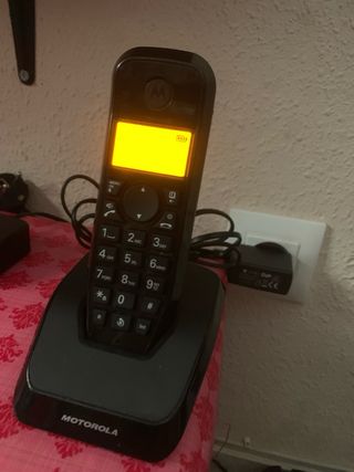 Teléfono fijo Motorola base