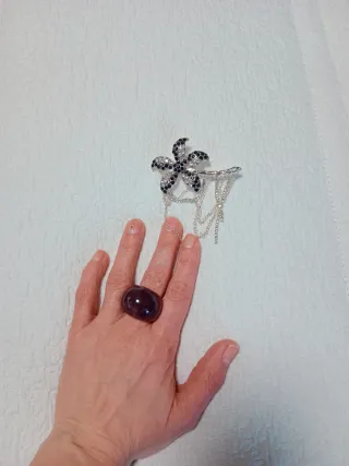 Lote Bisutería: Pulseras, Anillos y Broche