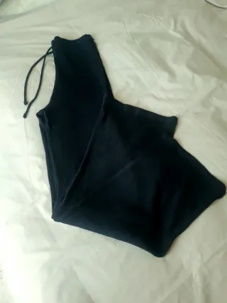 ZARA Pantalón negro de punto