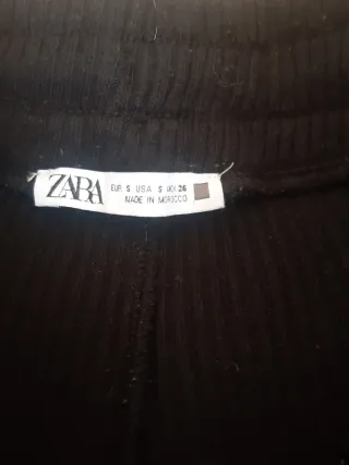 ZARA Pantalón negro de punto