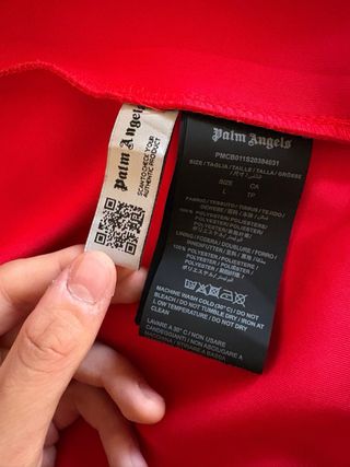 Felpa Palm Angels Rossa con Strisce