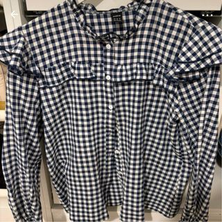 Camisa cuadros SHEIN azul y blanco.